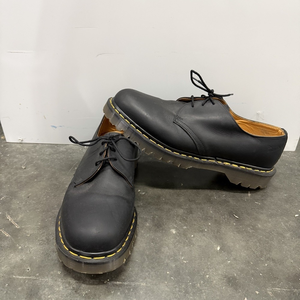Vintage 90s Dr. Martens Oxfords 1461 Made in England Black Leather Unisex Sz 10